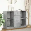 vidaXL Buffet avec tiroir gris béton 101x35x76 cm bois d'ingénierie