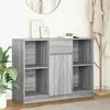 vidaXL Buffet avec tiroir sonoma gris 101x35x76 cm bois d'ingénierie