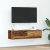 vidaXL Meuble Tv Vidaxl Bois Ancien 100x31x25,5 Cm Bois D'ingénierie