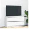 vidaXL Meuble TV blanc 100x35x54 cm bois d'ingénierie
