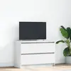 vidaXL Meuble TV blanc 80x35x54 cm bois d'ingénierie