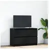 vidaXL Meuble TV noir 80x35x54 cm bois d'ingénierie
