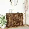 vidaXL Buffet avec tiroirs chêne fumé 100,5x35x76 cm bois d'ingénierie