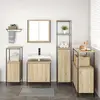 vidaXL Ensemble de mobilier de salle de bain 5 pcs Bois d'ingénierie