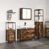 vidaXL Ensemble de mobilier de salle de bain 3 pcs Chêne fumé