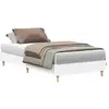 vidaXL Cadre de lit sans matelas blanc 90x190 cm bois d'ingénierie