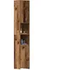 vidaXL Armoire salle de bain vieux bois 30x30x183,5 cm bois ingénierie