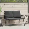 vidaXL Banc De Jardin Vidaxl Noir 114x64x78 Cm Poly Rattan