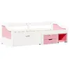vidaXL Lit de jour et 3 tiroirs sans matelas IRUN blanc rose 90x200 cm