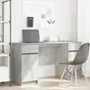 Bureau En Béton Gris 140x49x76 Cm En Bois D'ingénierie