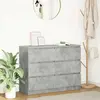 vidaXL Buffet Gris béton 100x35x76 cm Bois d'ingénierie
