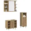 vidaXL Ensemble de meubles salle de bain 3 pcs bois d'ingénierie