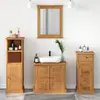 vidaXL Ensemble de mobilier de salle de bain 4 pcs marron miel