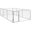 vidaXL Chenil d'extérieur pour chiens porte 2x4x1 m acier galvanisé