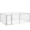 vidaXL Chenil d'extérieur pour chiens porte 3x2x1 m acier galvanisé