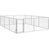 vidaXL Chenil d'extérieur pour chiens porte 3x4x1 m acier galvanisé