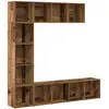 vidaXL Bibliothèques 3 pcs vieux bois bois d'ingénierie