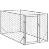 vidaXL Chenil d'extérieur pour chiens porte 2x1x1 m acier galvanisé
