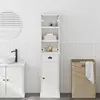 vidaXL Ensemble de mobilier de salle de bain 2 pcs Marron et blanc