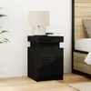 vidaXL Table De Chevet Vidaxl Avec Lumières Led Chêne Noir 35x39x55 Cm