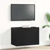 vidaXL Vidaxl Meuble Tv Chêne Noir 60x30x41 Cm Bois D'ingénierie