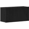 vidaXL Vidaxl Meuble Tv Chêne Noir 80x30x41 Cm Bois D'ingénierie