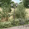 vidaXL Poteau De Lumière De Jardin Vidaxl 2 Lampes E27 Bronze 220 Cm E...