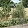 vidaXL Lampadaire De Jardin Vidaxl 3 Lampes E27 Vert 220 Cm Aluminium