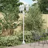 vidaXL Lampadaire De Jardin Vidaxl 3 Lampes E27 Blanc 220 Cm Aluminium