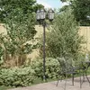 vidaXL Lumière de jardin Bronze 57 x 49 x 241 cm Aluminium et verre