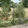 Lampadaire de jardin à 2 lampes E27 Vert 220 cm en aluminium Vidaxl