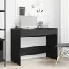vidaXL Bureau chêne noir 101x50x76,5 cm Bois d'ingénierie
