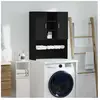 vidaXL Meuble pour machine à laver chêne noir 70,5x25,5x90 cm