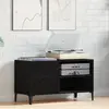 vidaXL Meuble à vinyles Chêne noir 84,5 x 38 x 48 cm Bois d'ingénierie