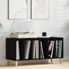 vidaXL Meuble à vinyles Chêne noir 100 x 38 x 48 cm Bois d'ingénierie