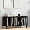 vidaXL Meuble à vinyles Chêne noir 100 x 38 x 48 cm Bois d'ingénierie