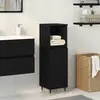 vidaXL Cabinet de salle de bain avec porte Chêne noir 30 x 30 x 100 cm