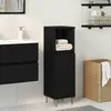 vidaXL Cabinet de salle de bain avec porte Chêne noir 30 x 30 x 100 cm