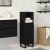 vidaXL Cabinet de salle de bain avec porte Chêne noir 30 x 30 x 100 cm