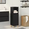 vidaXL Cabinet de Salle de Bain avec porte Chêne noir 30 x 30 x 100 cm