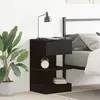 vidaXL Table De Chevet Vidaxl Chêne Noir 40x35x65 Cm Bois D'ingénierie