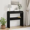 vidaXL Table Console Vidaxl Noir Chêne 80x30x80 Cm Bois D'ingénierie
