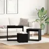vidaXL Ensemble De 3 Tables Gigognes Vidaxl En Chêne Noir Stratifié