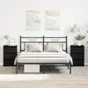 vidaXL Cabinet de chevet 2 pcs Chêne noir 40 x 35 x 62,5 cm