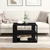 vidaXL Table Basse Vidaxl Bois Noir 59,5x59,5x40 Cm Bois Reconstitué