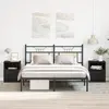 vidaXL Cabinet de chevet avec tiroir 2 pcs Chêne noir 40 x 40 x 50 cm