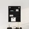 vidaXL Vidaxl Armoire Murale Suspendue Chêne Noir 69,5 X 32,5 X 90 Cm