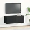 vidaXL Meuble TV 2 pcs Chêne noir 80 x 30 x 30 cm Bois d'ingénierie