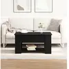vidaXL Table basse Chêne noir 79 x 49 x 41 cm Bois d'ingénierie