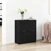 vidaXL Buffet Chêne noir 60 x 30 x 70 cm Bois d'ingénierie
